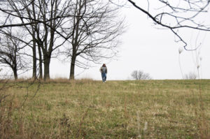 Missouri Scholar, Alex Baugh, researches the Michael Arthur farm. Photo by Kenneth Mays.